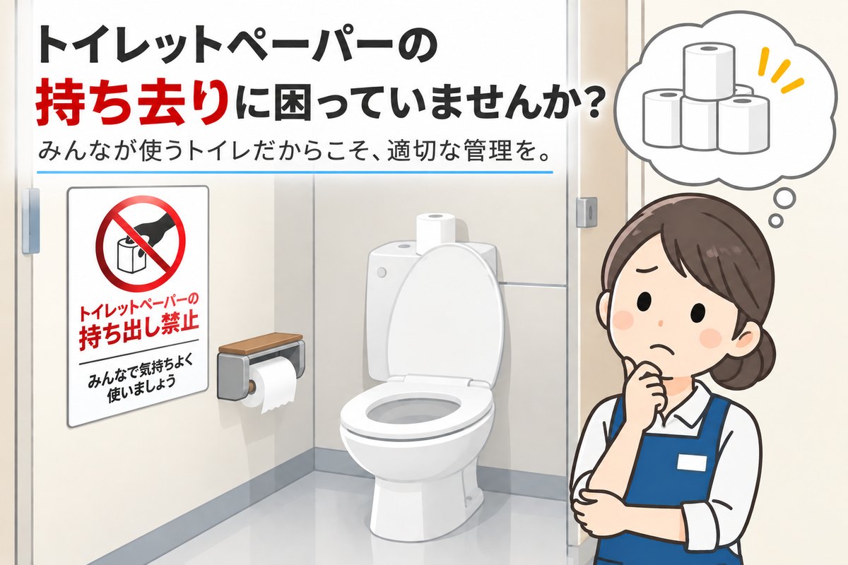 公共施設のトイレットペーパー持ち去り・盗難対策